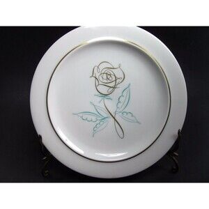 Easterling Spencerian Rose China Bavaria Germany  Salad Plates 8.5" Bundle of 4